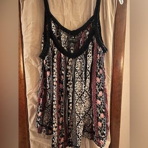 Forever21, lace embroidered, flower tank.
